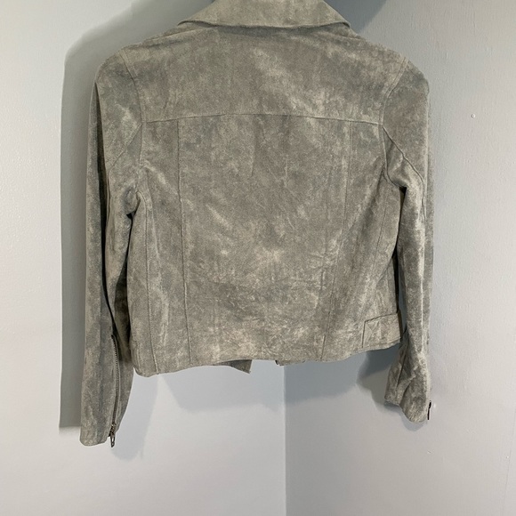 NWT BlankNyc Faux Suede Moto Jacket Size XS in Ocean Wave Color - Picture 4 of 7